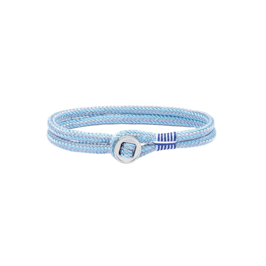 Pig & Hen Don Dino Stone Gray - Summer Blue | Silver Men's Bracelet