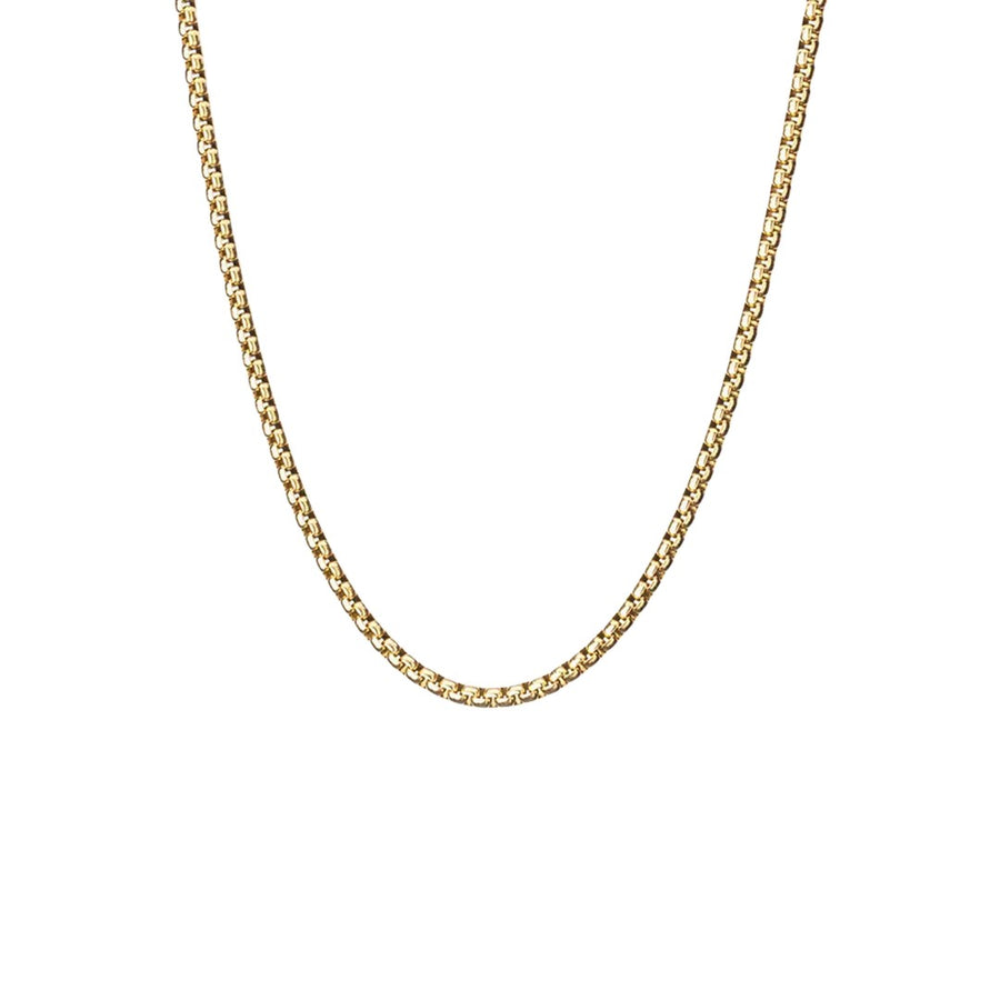 Pig & Hen Gold Steel Box Chain Necklace
