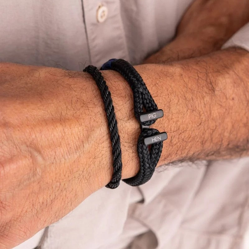 Pig & Hen Icy Ike Black | Black Men's Bracelet