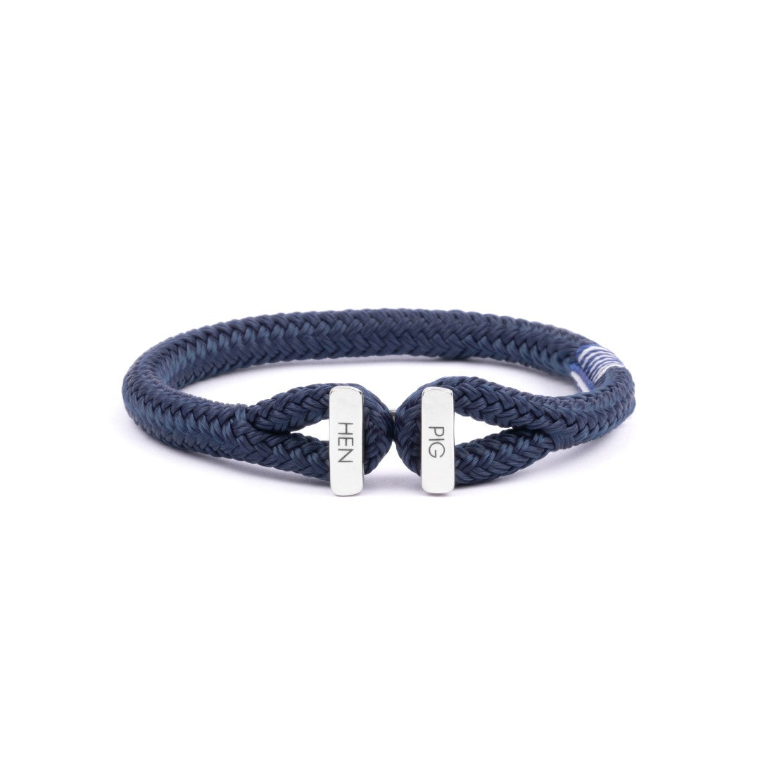 Pig & Hen Icy Ike Navy | Silver Men's Bracelet