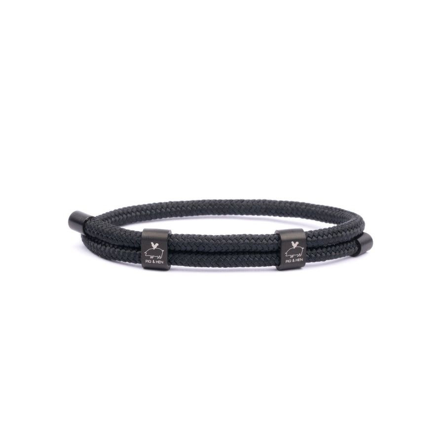 Pig & Hen Little Lewis DBL Black | Black Men's Bracelet