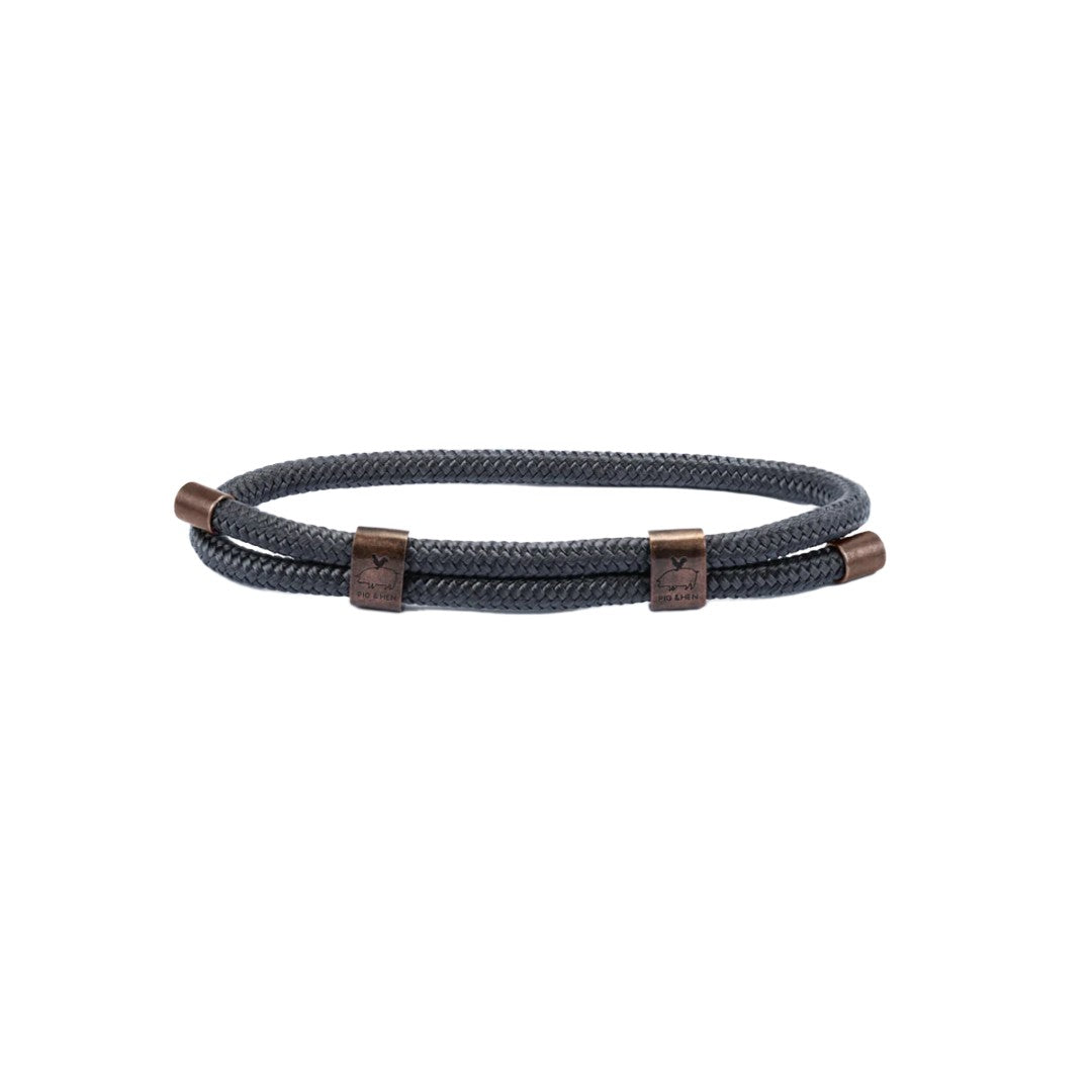 Pig & Hen Little Lewis DBL Slate Gray | Bronze Men's Bracelet
