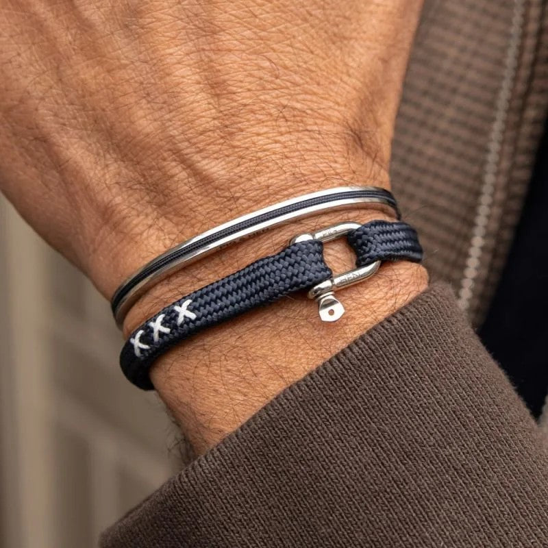 Pig & Hen Vicious Vik COA Navy | Silver Men's Bracelet