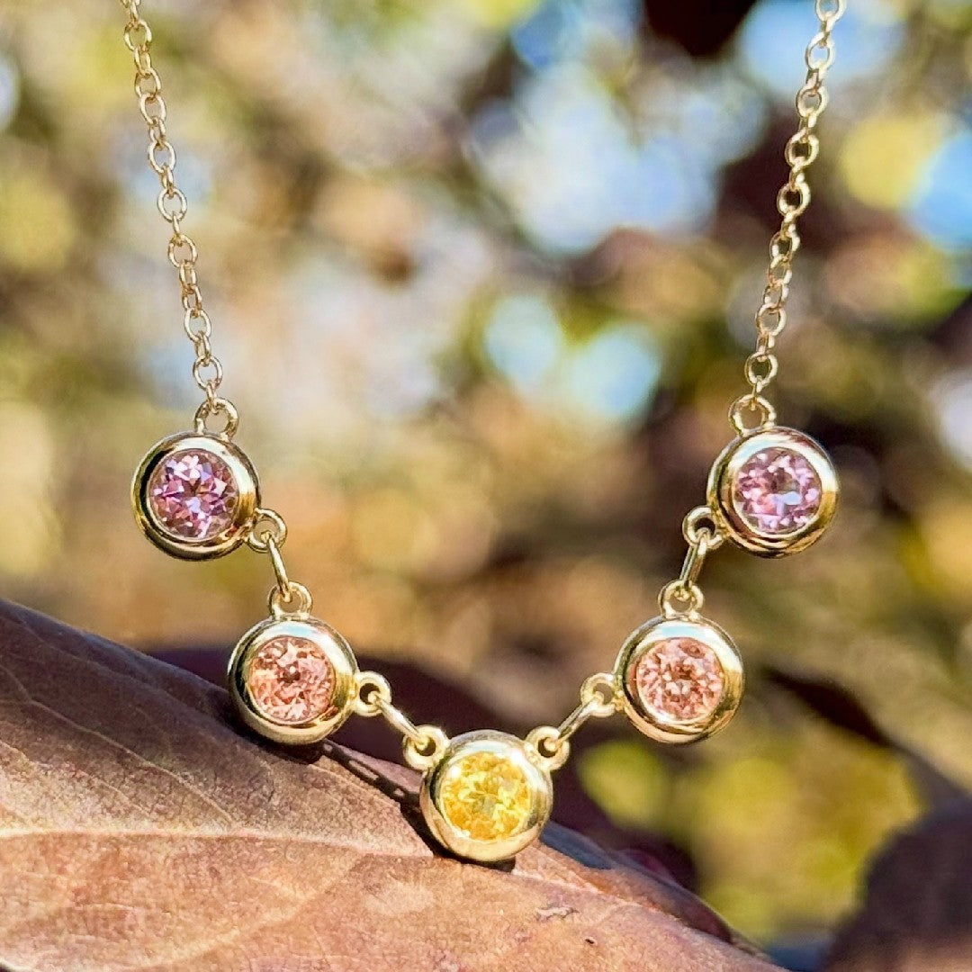Jane Taylor Mini Five Bezel Necklace