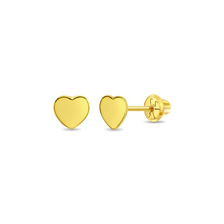 Polished Heart Little Girl's Stud Earrings