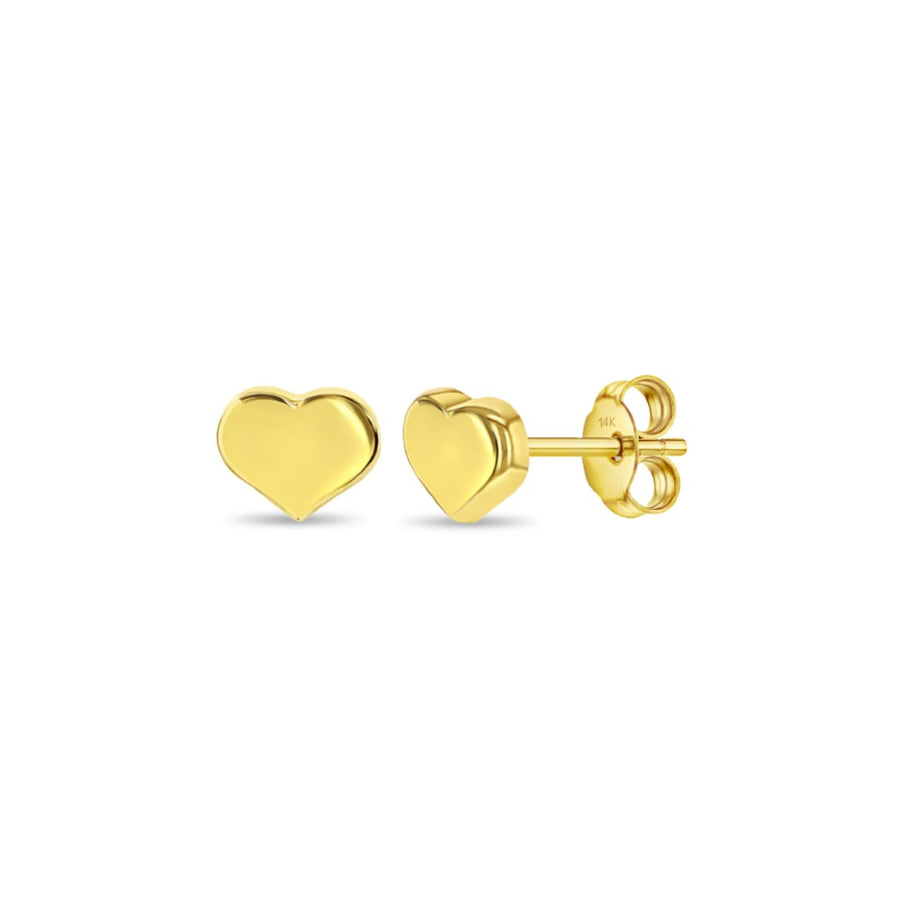 Puffed Heart Little Girl's Earrings