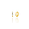 Rachel Reid Baguette Diamond Huggie Earrings