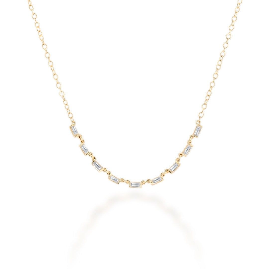 Rachel Reid Diamond Baguette Layering Necklace