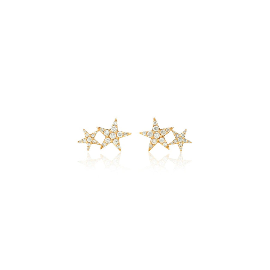 Rachel Reid Diamond Double Star Earring