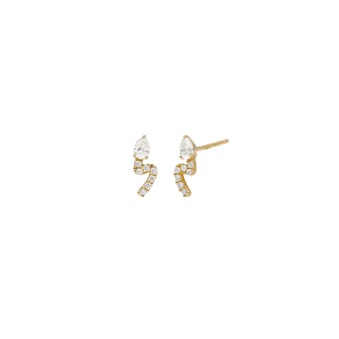 Rachel Reid Diamond Snake Earrings