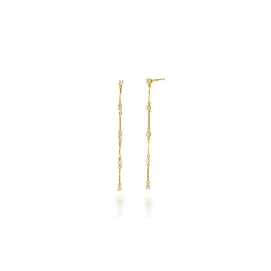 Rachel Reid Diamond Stick Drop Earrings