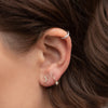 Rachel Reid Diamond Crescent Moon Stud Earrings