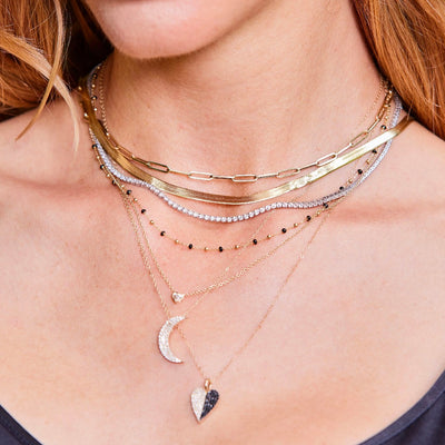 Rachel Reid Black Enamel Chain Necklace