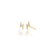 Rachel Reid Mini Diamond Lightning Bolt Stud Earrings