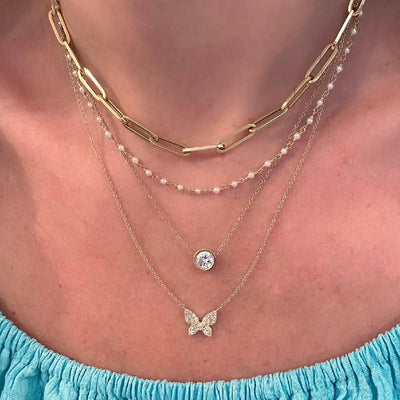 Rachel Reid Pearl Bead Chain Necklace