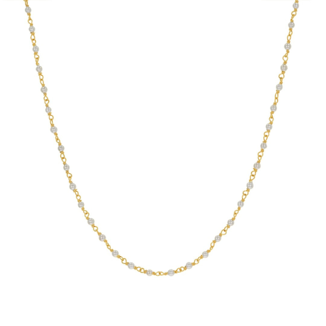 Rachel Reid Pearl Bead Chain Necklace