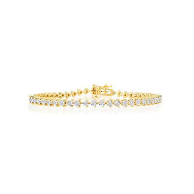 Rachel Reid Three Prong Diamond Tennis Bracelet