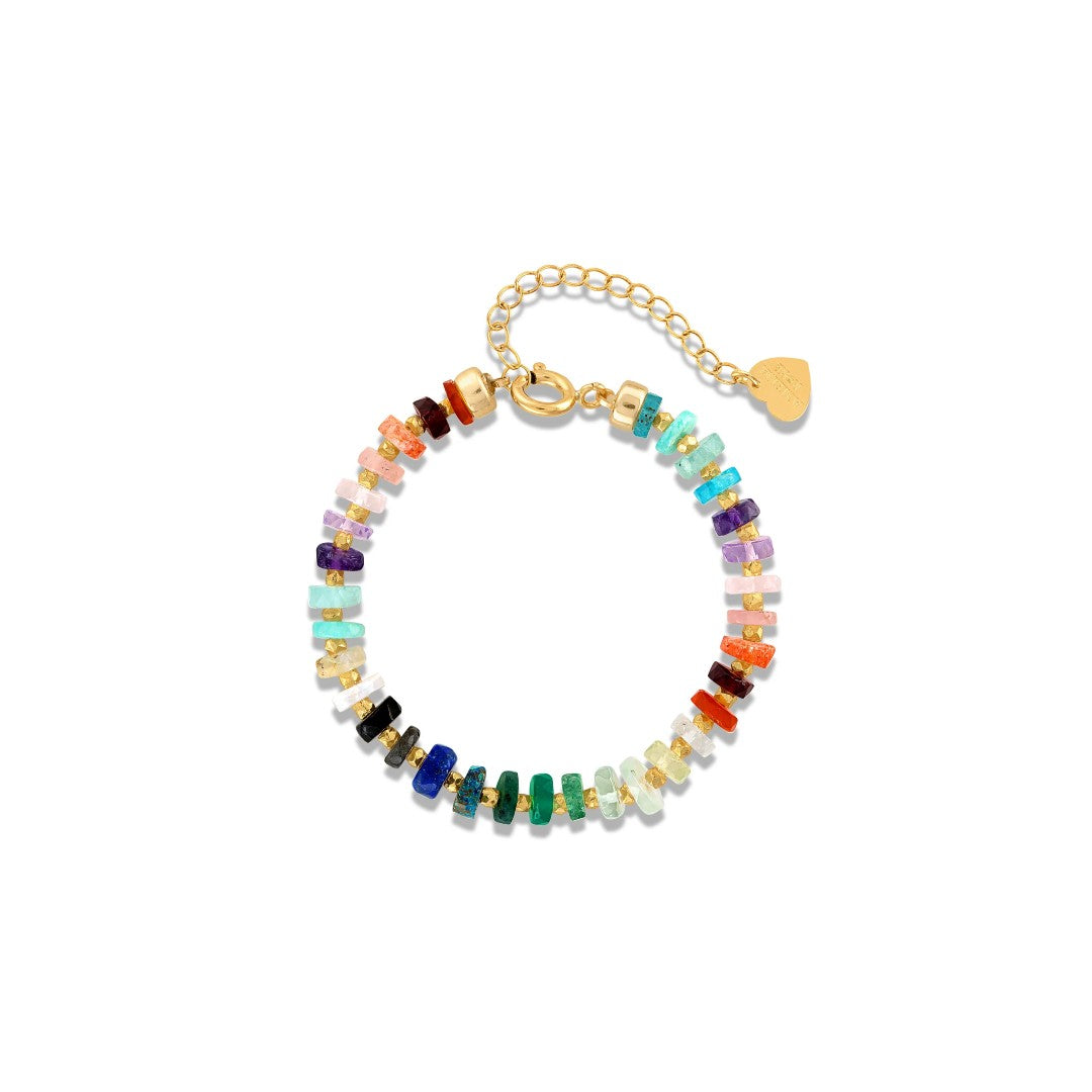 Rainbow Heishi Gemstone Bracelet