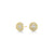 Rene Escobar Yellow Gold and Sterling Silver Diamond Disc Studs
