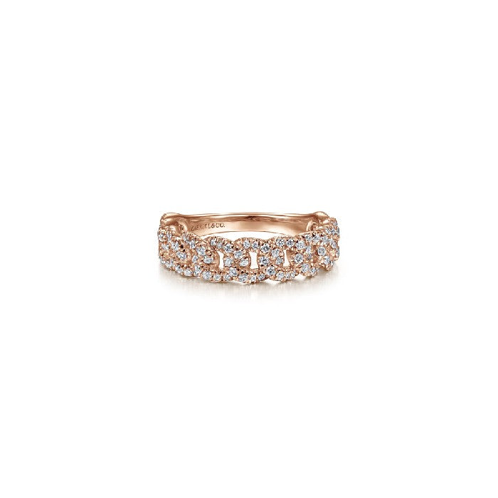 Gabriel & Co. Diamond Chain Link Ring