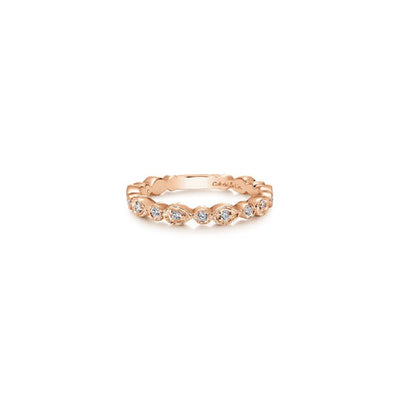 Gabriel & Co. Pear & Round Diamond Station Ring