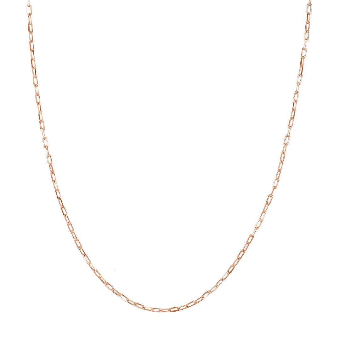 Rose Gold 1.95mm Paperclip Chain