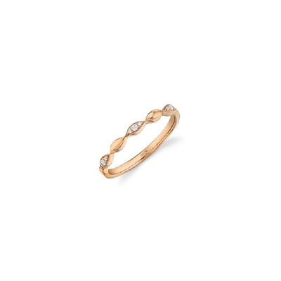 Shy Creation Diamond Alternating Marquise Ring