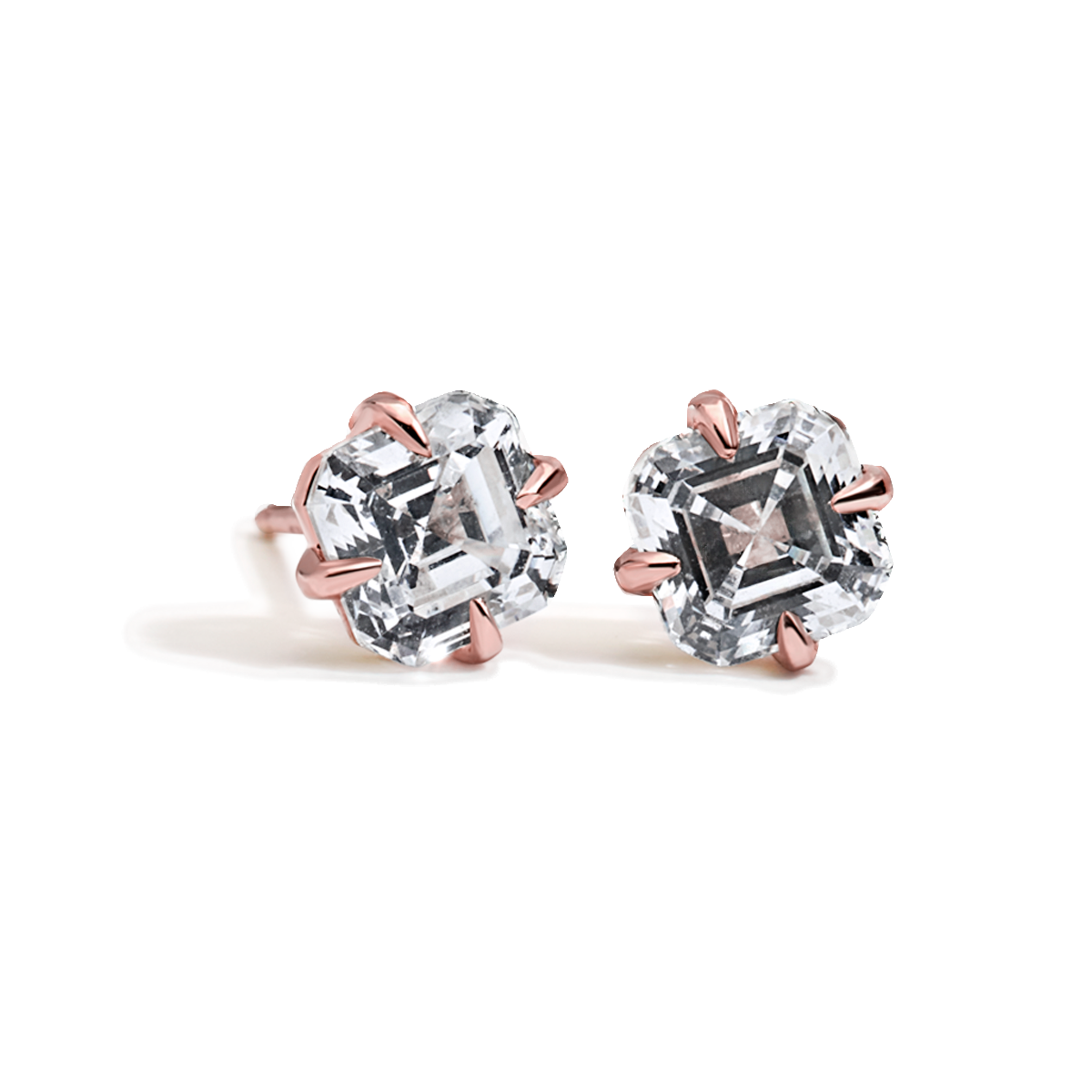 Asscher Cut Diamond Studs