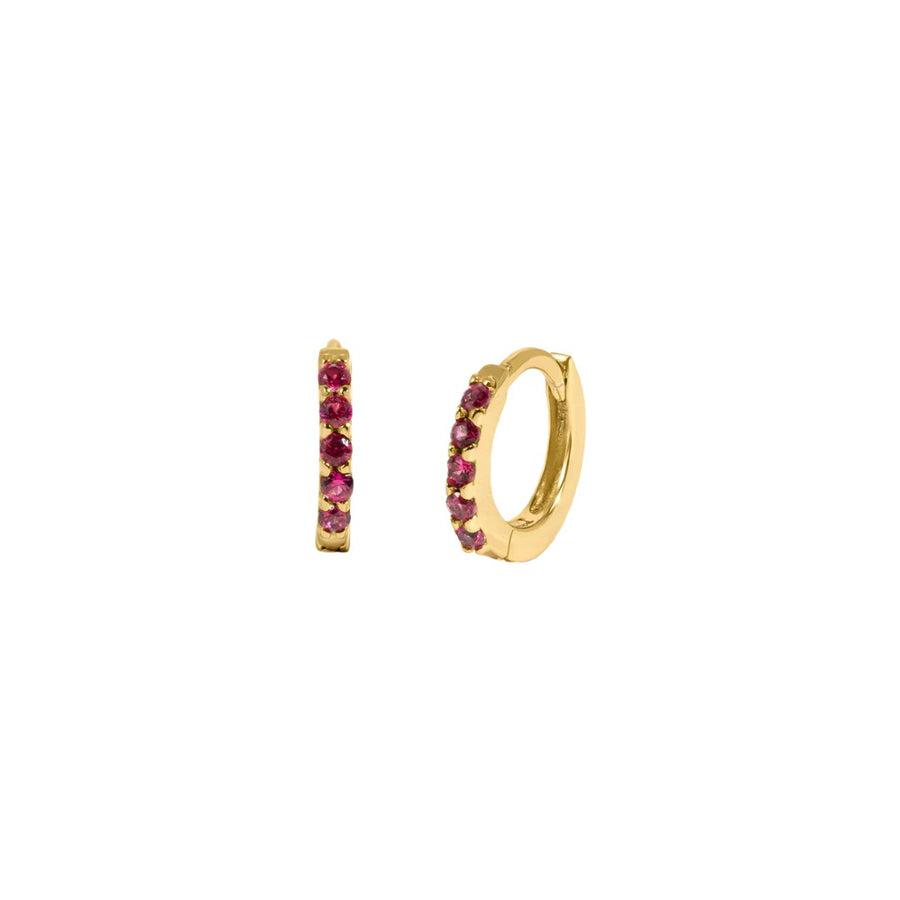 Ruby Small Huggie Hoops