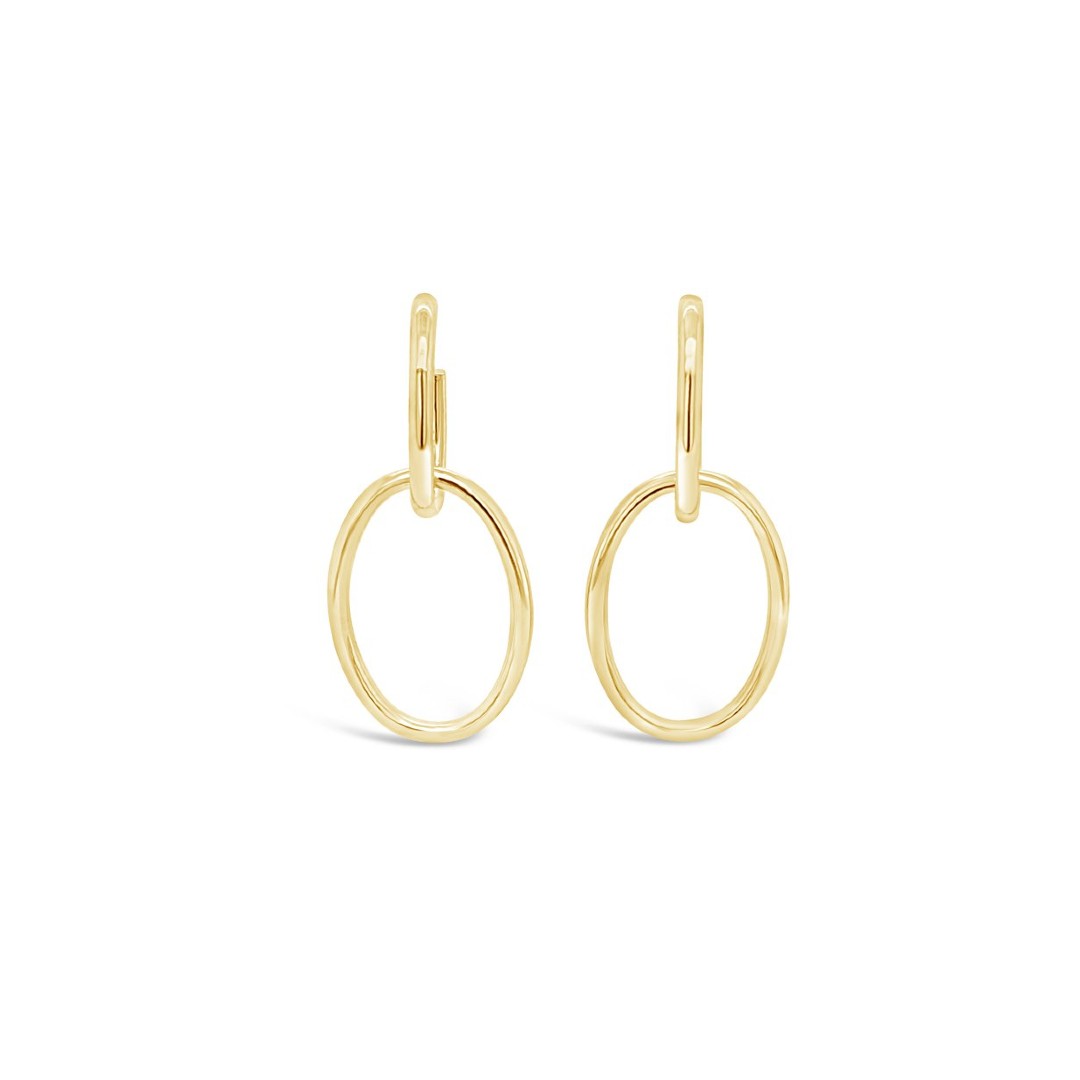 Rudolf Friedmann Gold Oval Link Earrings