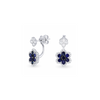 Sapphire and Diamond Floral Earring Jackets