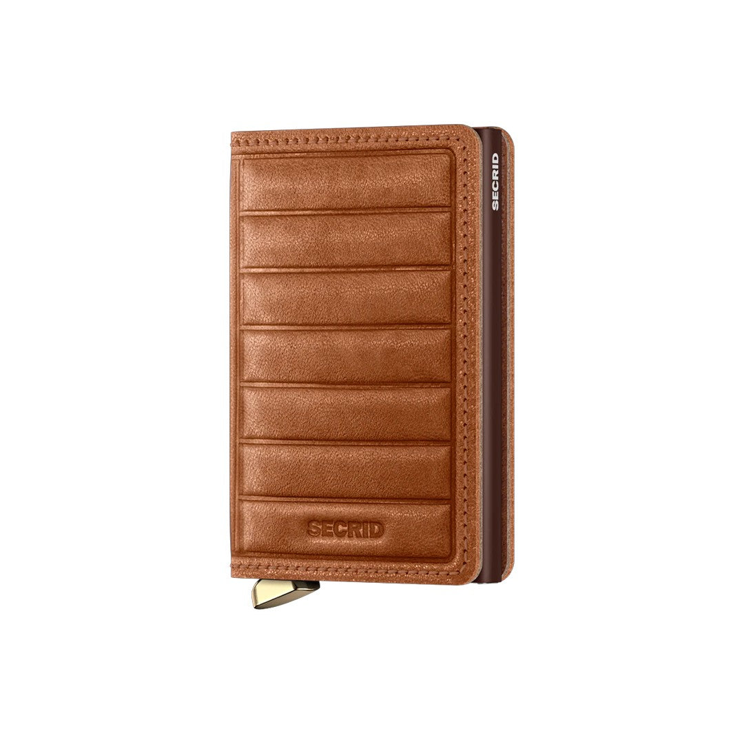 Secrid Premium Slim Wallet Emboss Lines Cognac