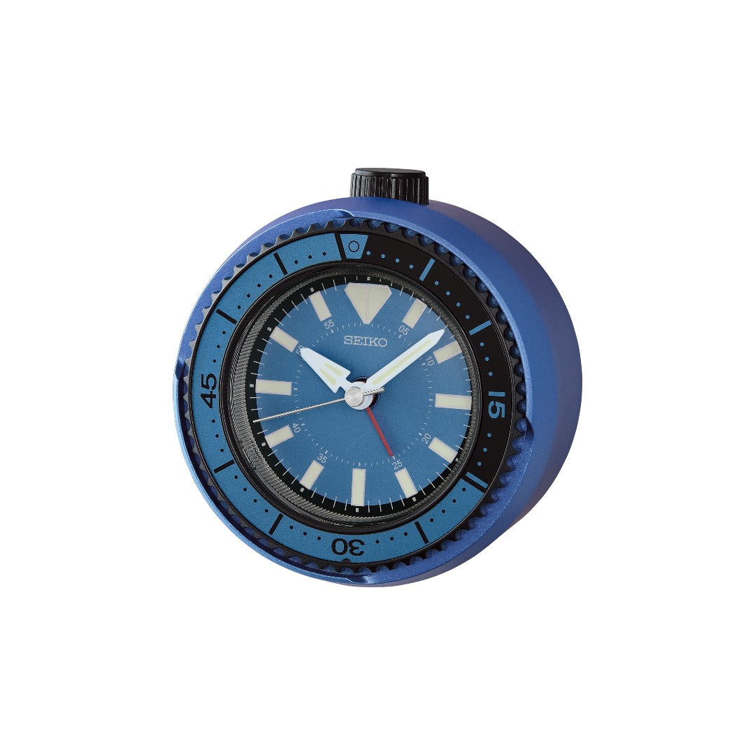 Seiko Heritage Design Desk Table Alarm Clock - Blue
