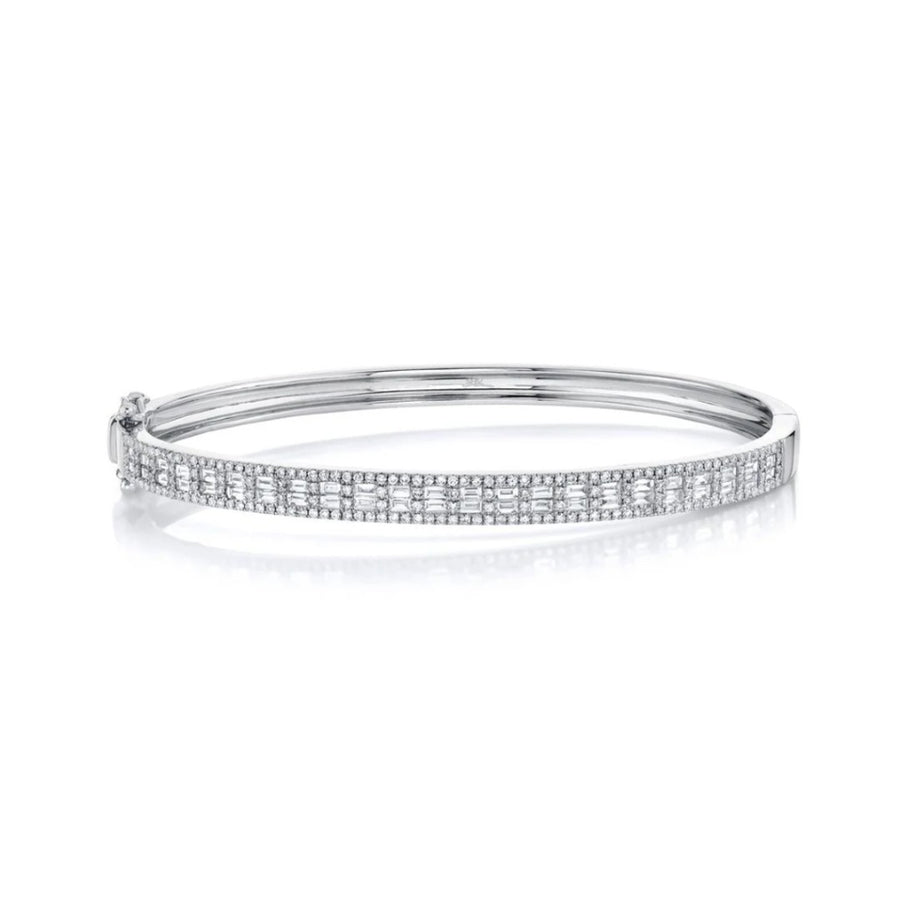 Shy Creation Baguette Diamond Bangle
