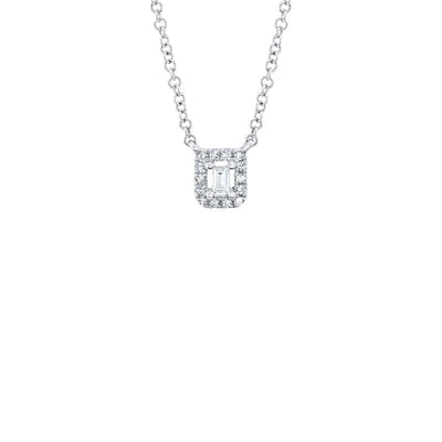 Shy Creation Baguette Diamond Necklace