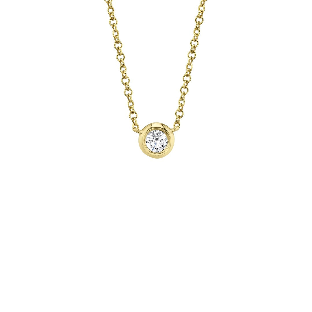 Shy Creation Bezel Diamond Necklace
