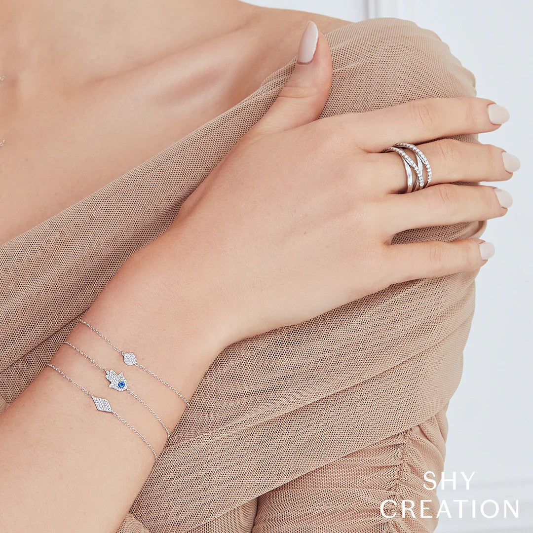 Shy Creation Pave Diamond Bracelet