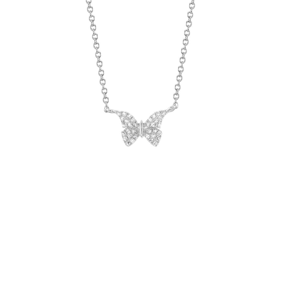 Shy Creation Diamond Butterfly Necklace