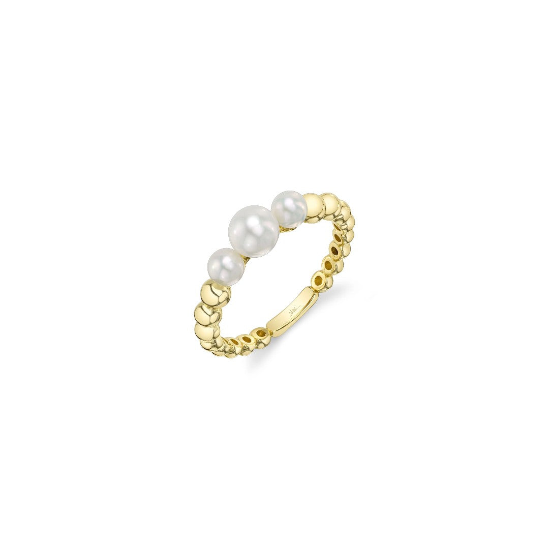 Shy Creation Cultured Pearl Beaded Ring