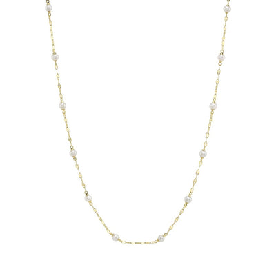 Shy Creation Cultured Pearl Sparkle Chain Necklace