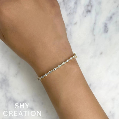 Shy Creation Diamond Bangle Bracelet
