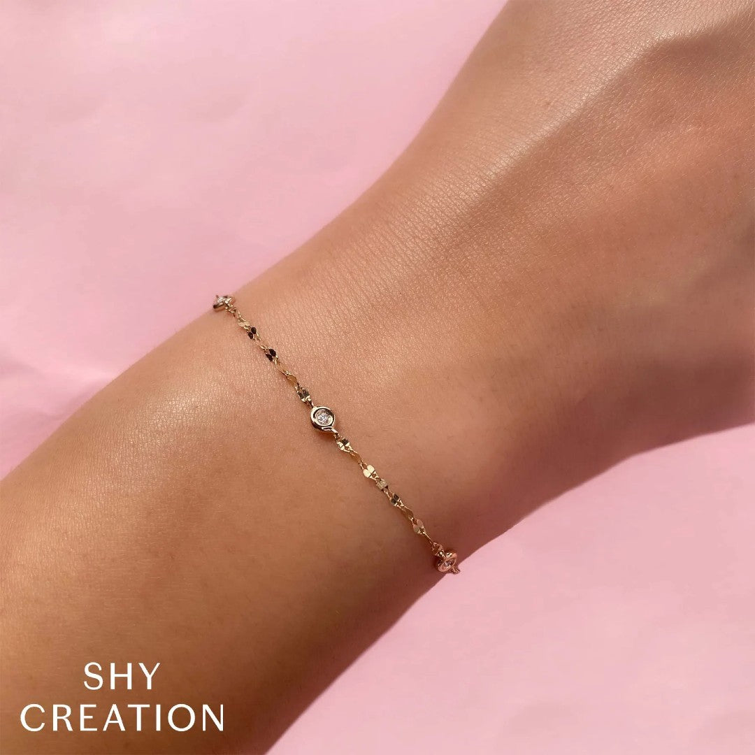 Shy Creation Diamond by the Yard Sparkle Chain Bracelet