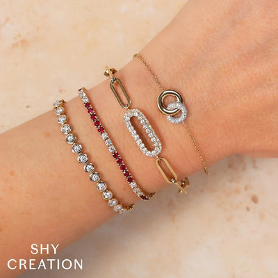 Shy Creation Diamond Circle Bracelet