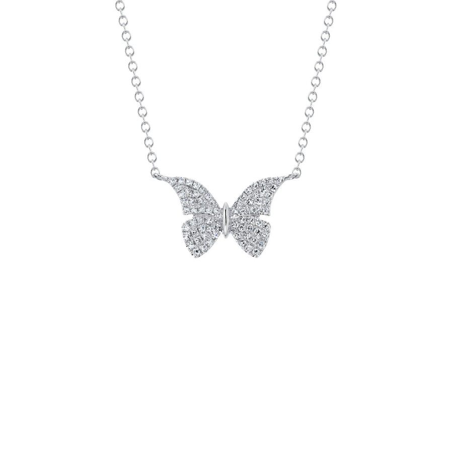 Shy Creation Diamond Butterfly Necklace