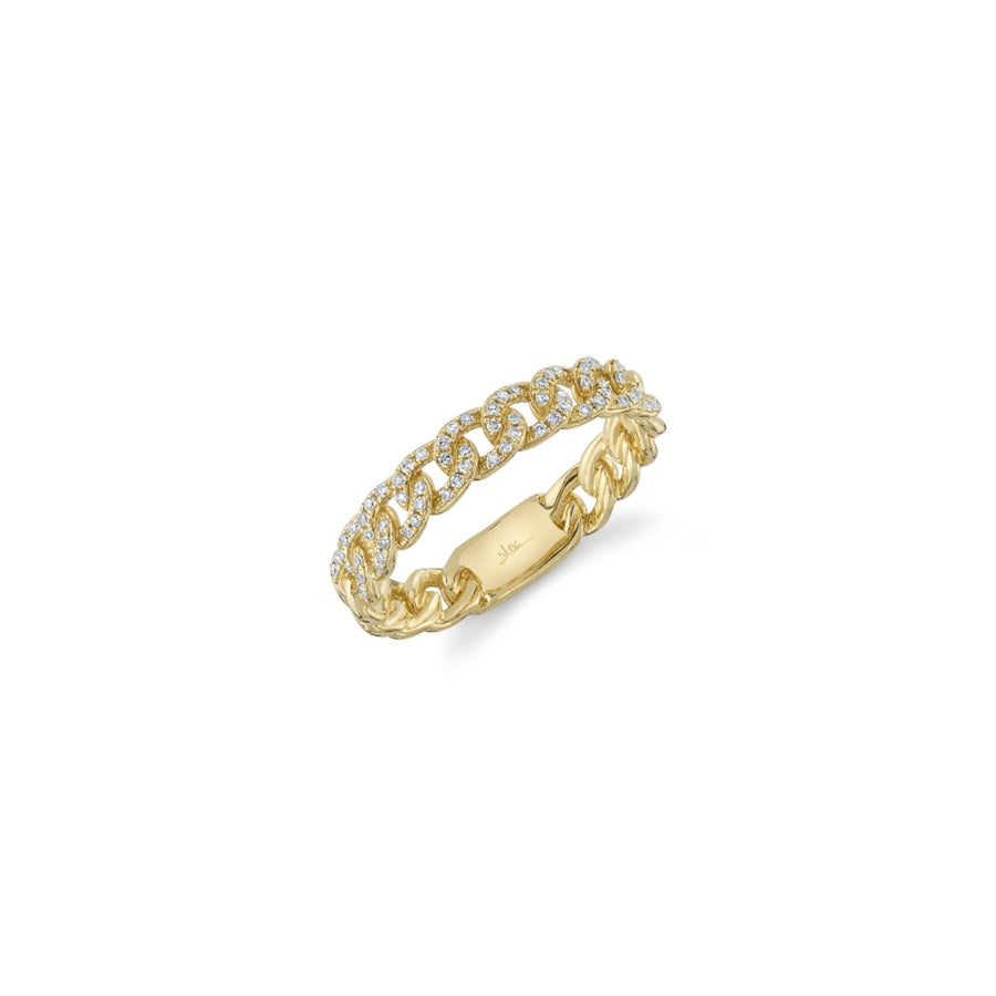 Shy Creation Diamond Cuban Link Ring