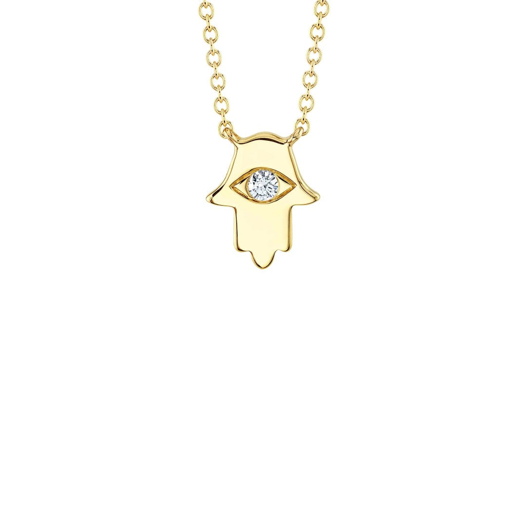 Shy Creation Diamond Eye Hamsa Necklace