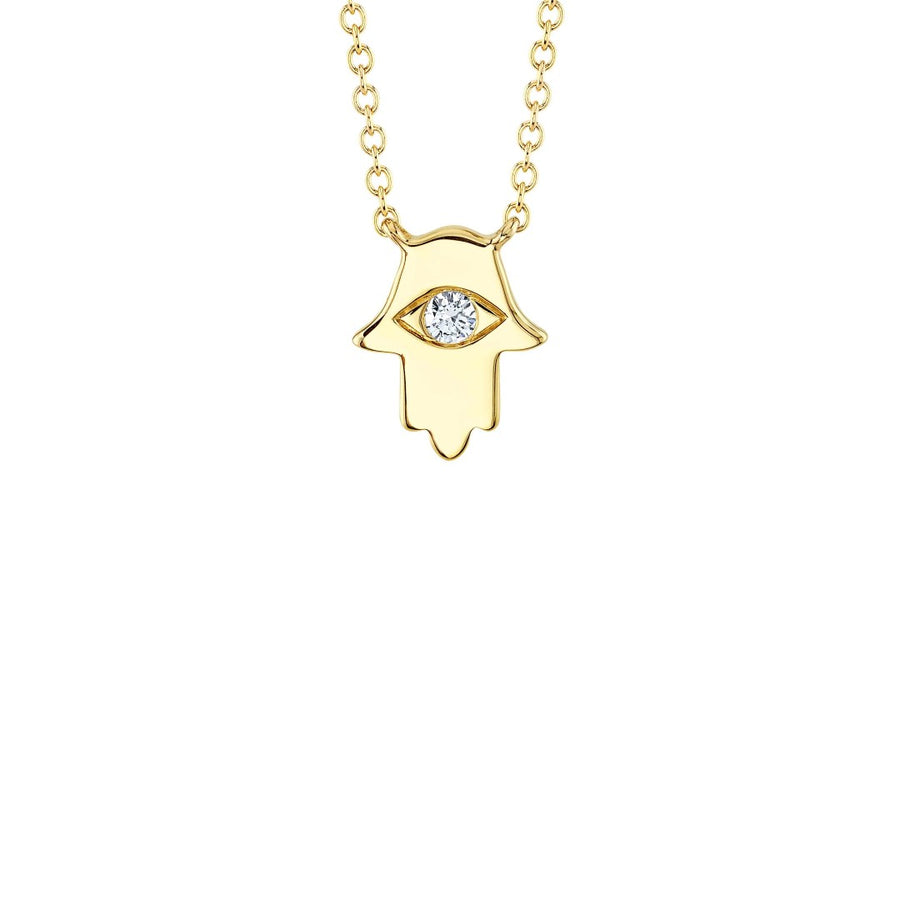 Shy Creation Diamond Eye Hamsa Necklace
