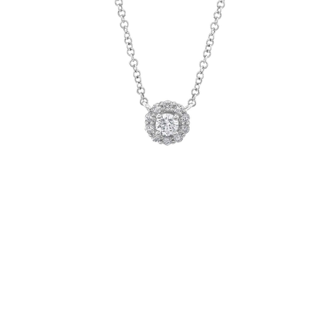 Shy Creation Diamond Halo Necklace