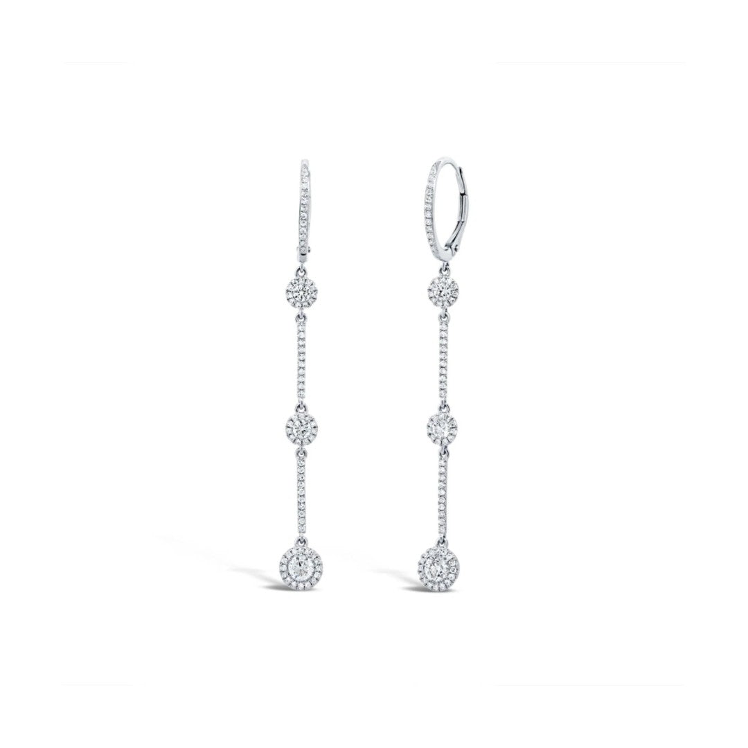 Shy Creation Diamond Linear Earrings