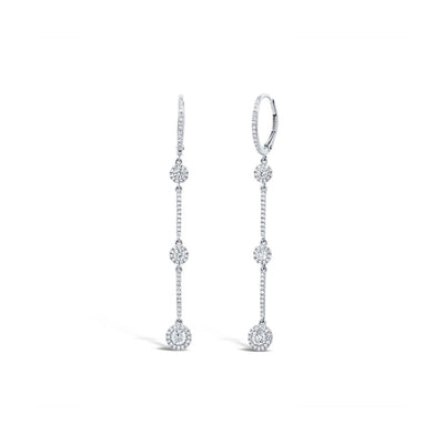 Shy Creation Diamond Linear Earrings